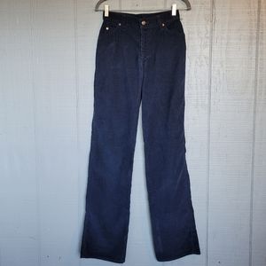 Levi's Rare Vintage High-Rise Women's "Big E" Navy Blue Corduroy Jeans. Size 11